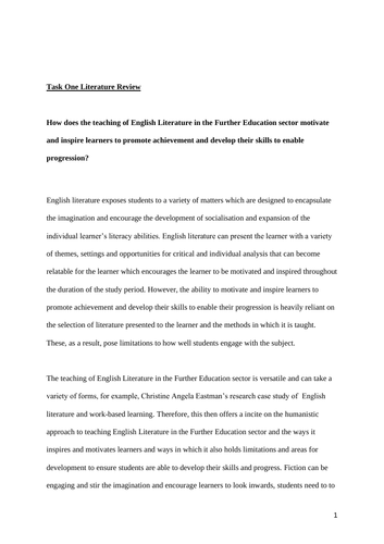 essay further education