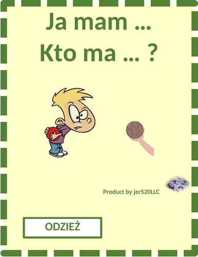 Odzież (Clothing in Polish) Ja mam Kto ma