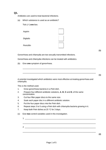 4.3.1 communicable infections GCSE BIO