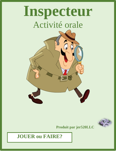 Jouer ou Faire in French Inspecteur Speaking Activity