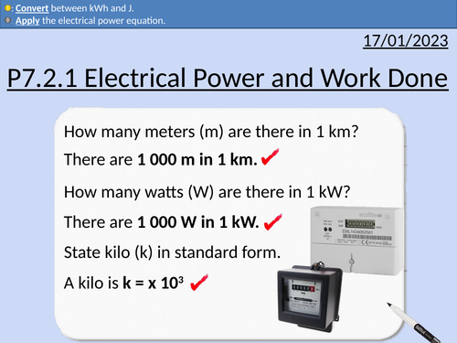 GCSE Physics: Electrical Power and Work Done
