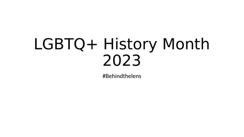 LGBTQ+ History Month 2023 Assembly