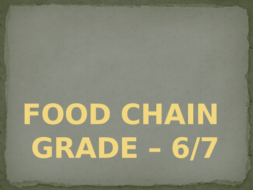 Food Chain powerpoint