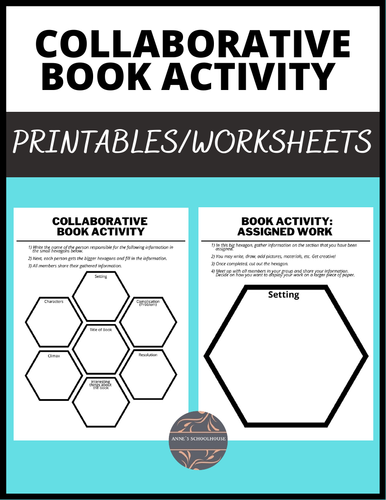 Collaborative Book Activity/Book Study/Hexagon Template/Reading Activity