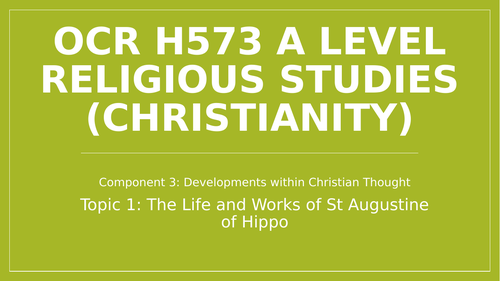 The Augustine topic (OCR H573 A Level)
