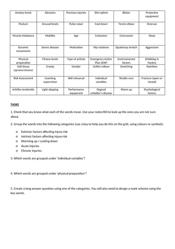 R041 revision Sport Science OCR