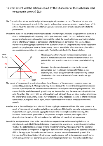 12 mark essay example- macroeconomics