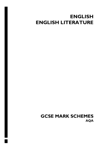 Generic AQA GCSE English & English Lit Mark Scheme