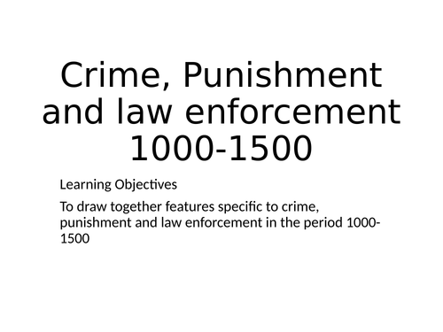 Crime and Punishment overview lessons