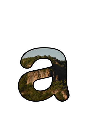 Mountain Display Lower Case Letters