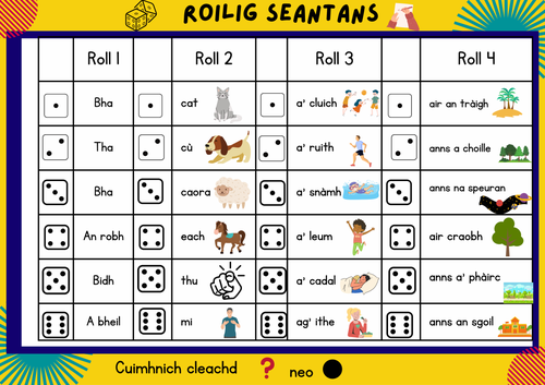 Roll silly sentences - roilig seantansan gorach