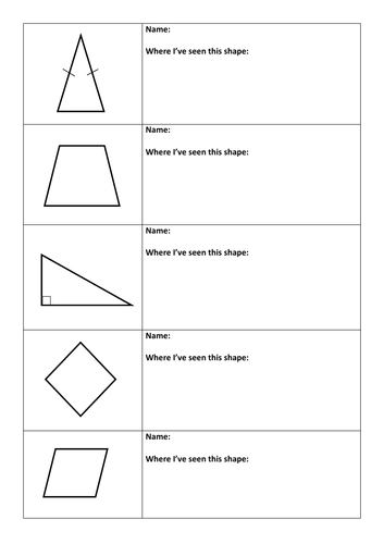 Identifying Shapes in Real Life