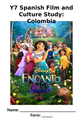KS3 Spanish - Encanto/Colombia project booklet