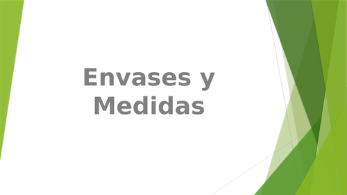 Envases y medidas