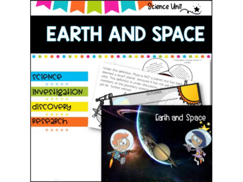 Space, Solar Systems, Planets-Earth Primary Grades Science Unit SUB PACK