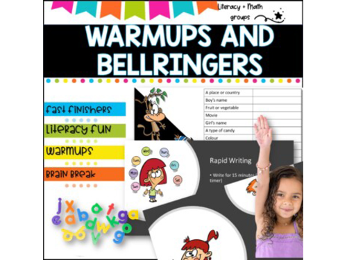 Warm ups - Brain Breaks-Fast finishers- Bellringer-independent learning