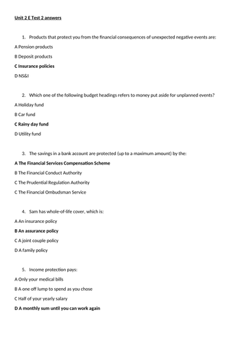 LIBF Unit 2 E-test 2