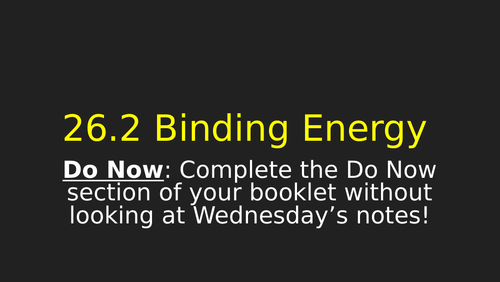 Binding Energy per Nucleon Full Lesson