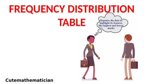 Frequency Distribution Table Powerpoint Presentation (PPT)/Lesson/Slides