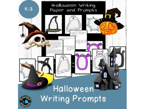 Halloween Writing-prompts and themed paper