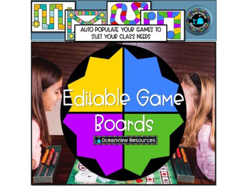 Editable Board Games- Use multiple times