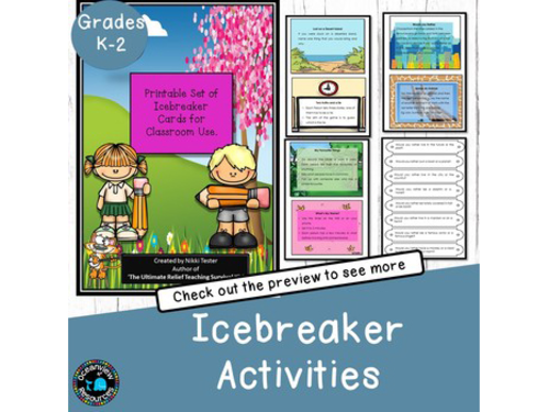 Ice breaker cards- ideal for Behavior Management