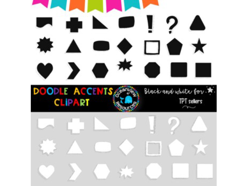 Doodle Accents Hatched design SET 1