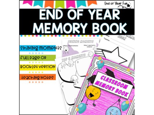 End of Year Memory Book