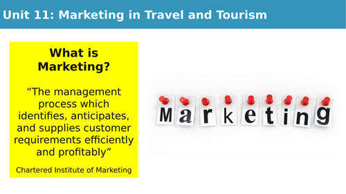 Lesson 1 - Unit 11: Marketing in Travel and Tourism (NCFE)