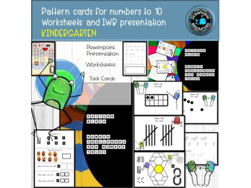 Pattern blocks numbers to 10-Kindergarten