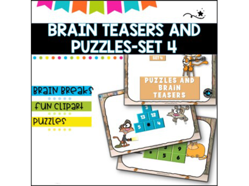 Puzzles and Brain Breaks for Upper Primary- Set 4