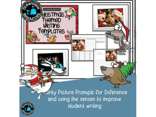 Christmas Writing Templates with stimulus pictures