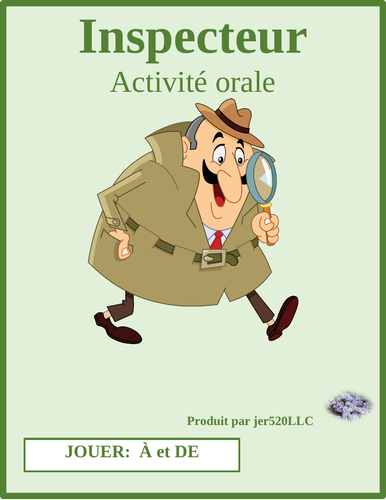Jouer à Jouer de in French Inspecteur Speaking Activity