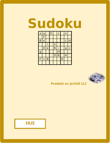 Hus (House in Norwegian) Sudoku