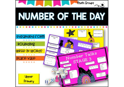 NUMBER OF THE DAY l GRADES 4- 6 l Digital and printable