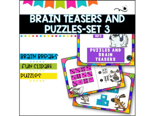 Puzzles and Brain Breaks for Upper Primary- Set 3