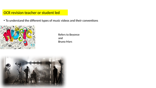 OCR media GCSE music revision  Bruno Mars  Beyonce