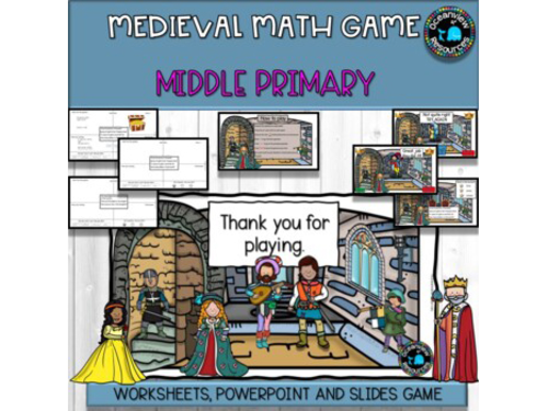 Math problems  Middle Primary-Powerpoint game and worksheets