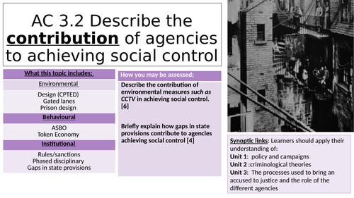 Unit 4 Criminology LO3 AC3.2 booklet and PPTs