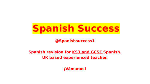 Spanish GCSE iGCSE writing speaking revision videos and slides