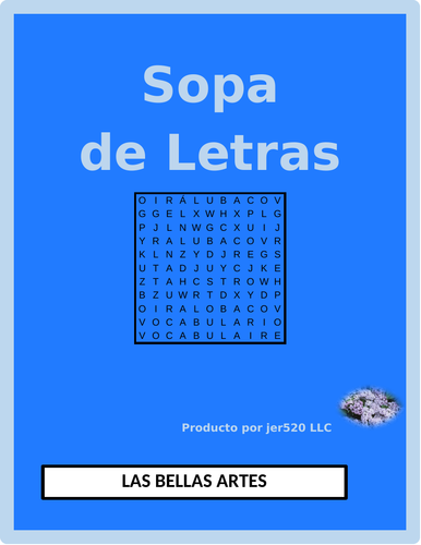 Bellas artes (Fine Arts in Spanish) Wordsearch