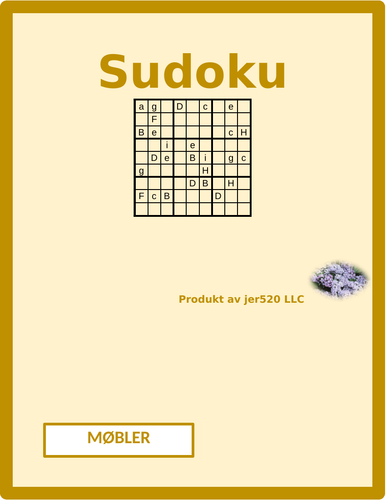 Møbler (Furniture in Norwegian) Sudoku