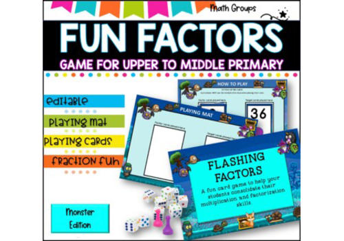 Factors Multiples Prime and Composite Numbers Game - Gremlins and Creatures