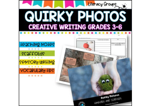 Descriptive Writing |  Fun /Quirky Picture Prompts | Distance Learning I set 1