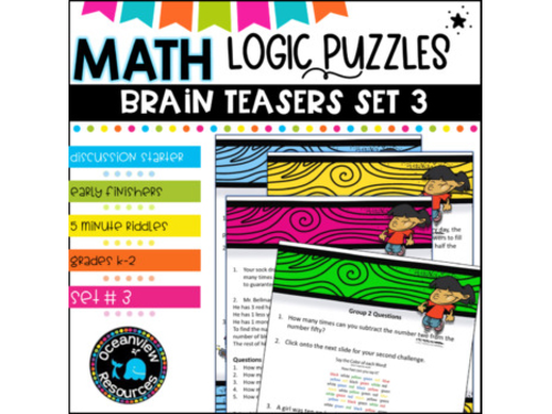 Math Logic Puzzles and Brain Teasers- Set 3
