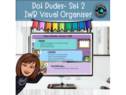 Editable Timetable for IWB- Dot Dudes Set 2