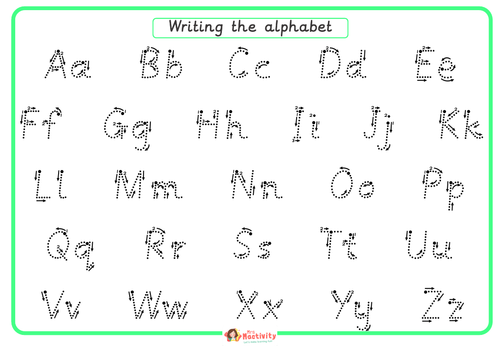 Letter Formation Handwriting Alphabet Practice Sheet – Upper Case and Lower Case