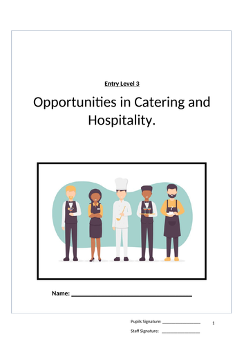 Opportunities in  Catering and Hospitality