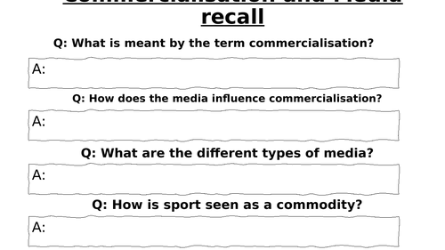 OCR A LEVEL PE: Commercialisation and Media