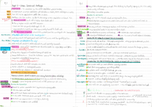 AQA GCSE Geography Paper 2 Revision Booklet